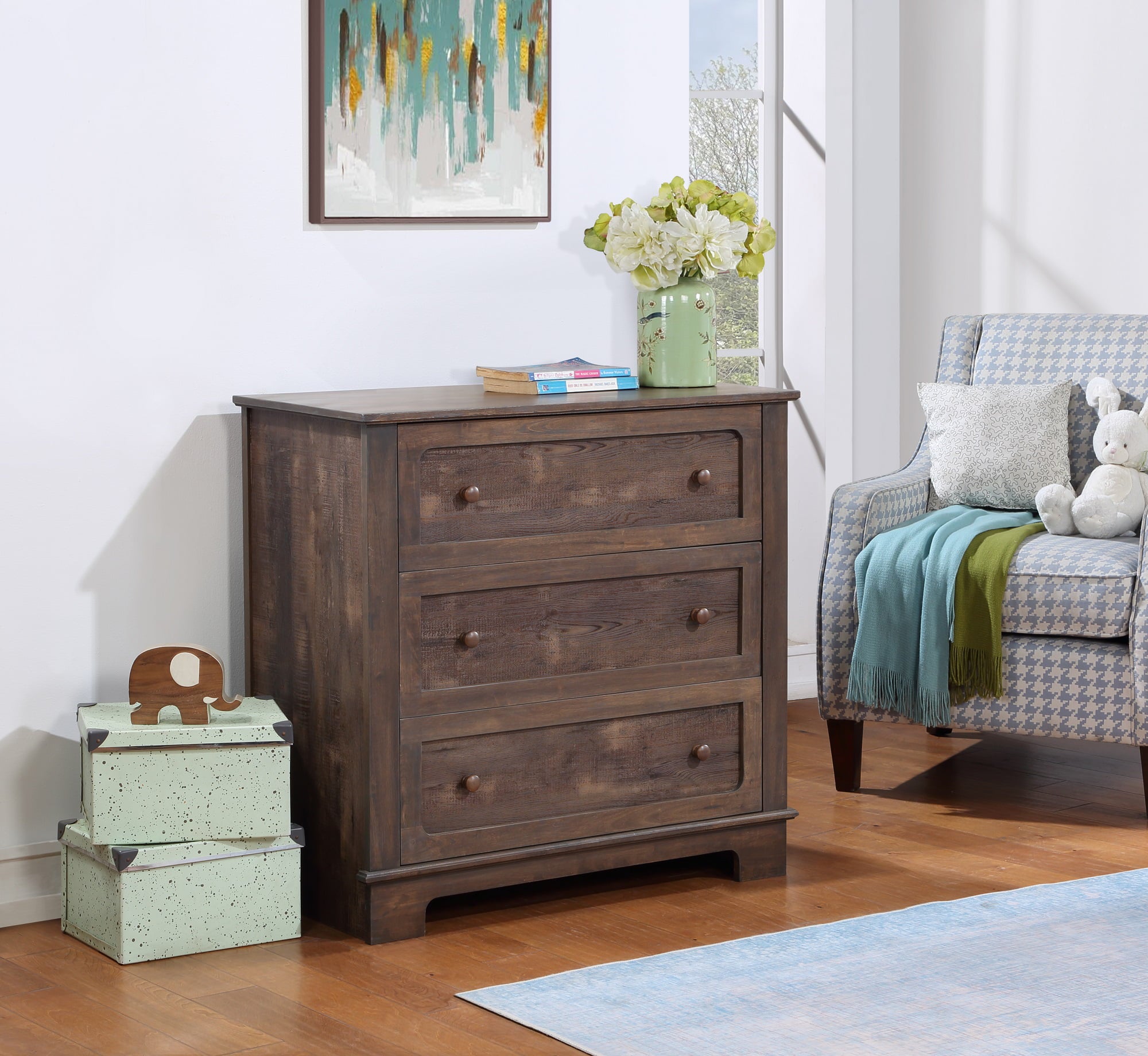 Suite Bebe Grayson 3 Drawer Dresser Rustic Barnwood