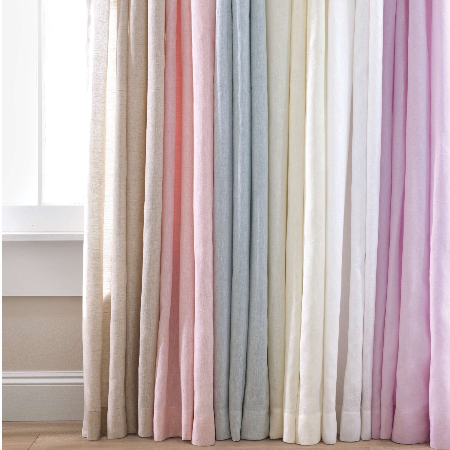 Lush Linen Sky Curtain Panel