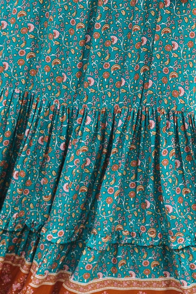 No Letting Go Maxi Dress Turquoise