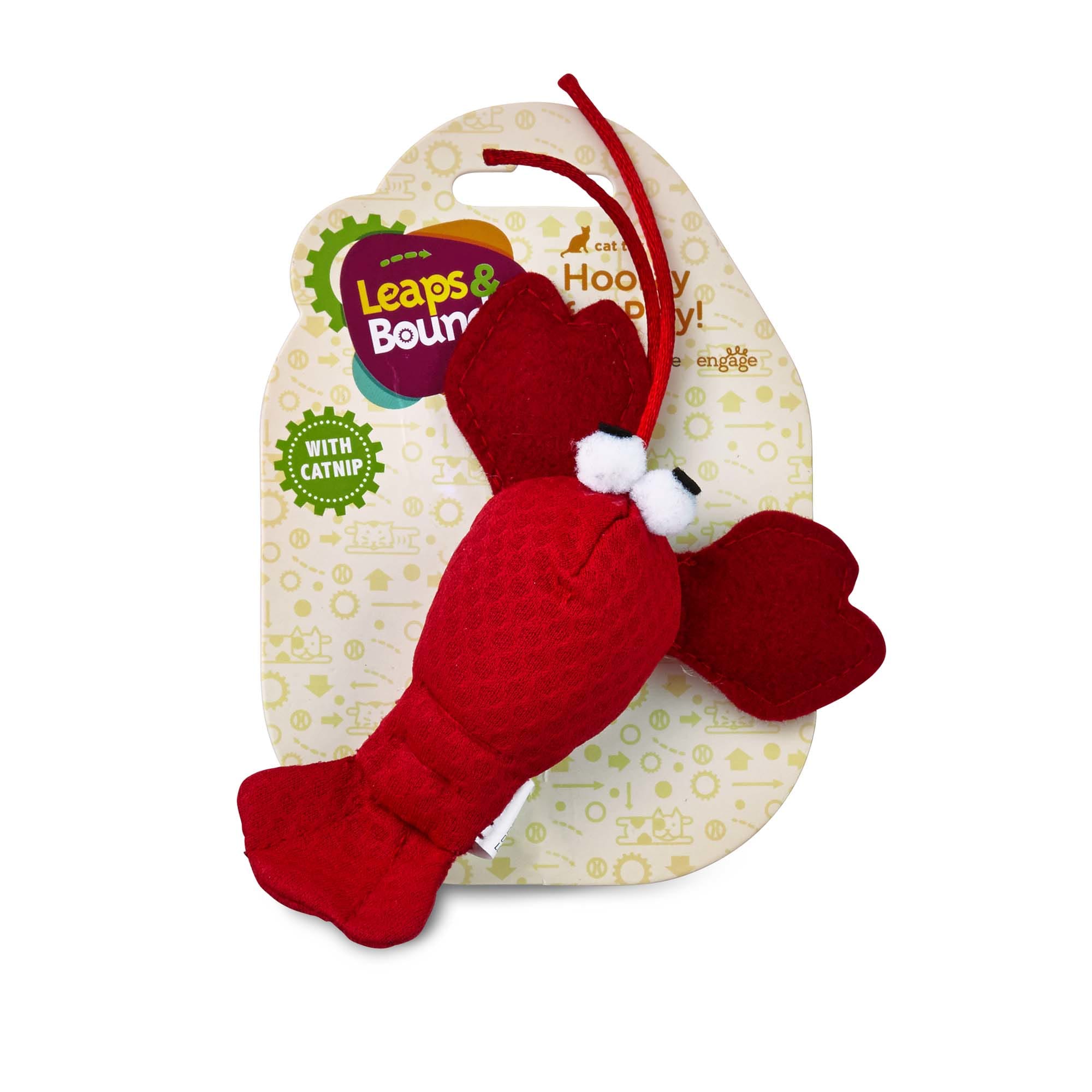 Leaps  Bounds Lobster with Catnip Cat Toy， 4.5 L X 2 W