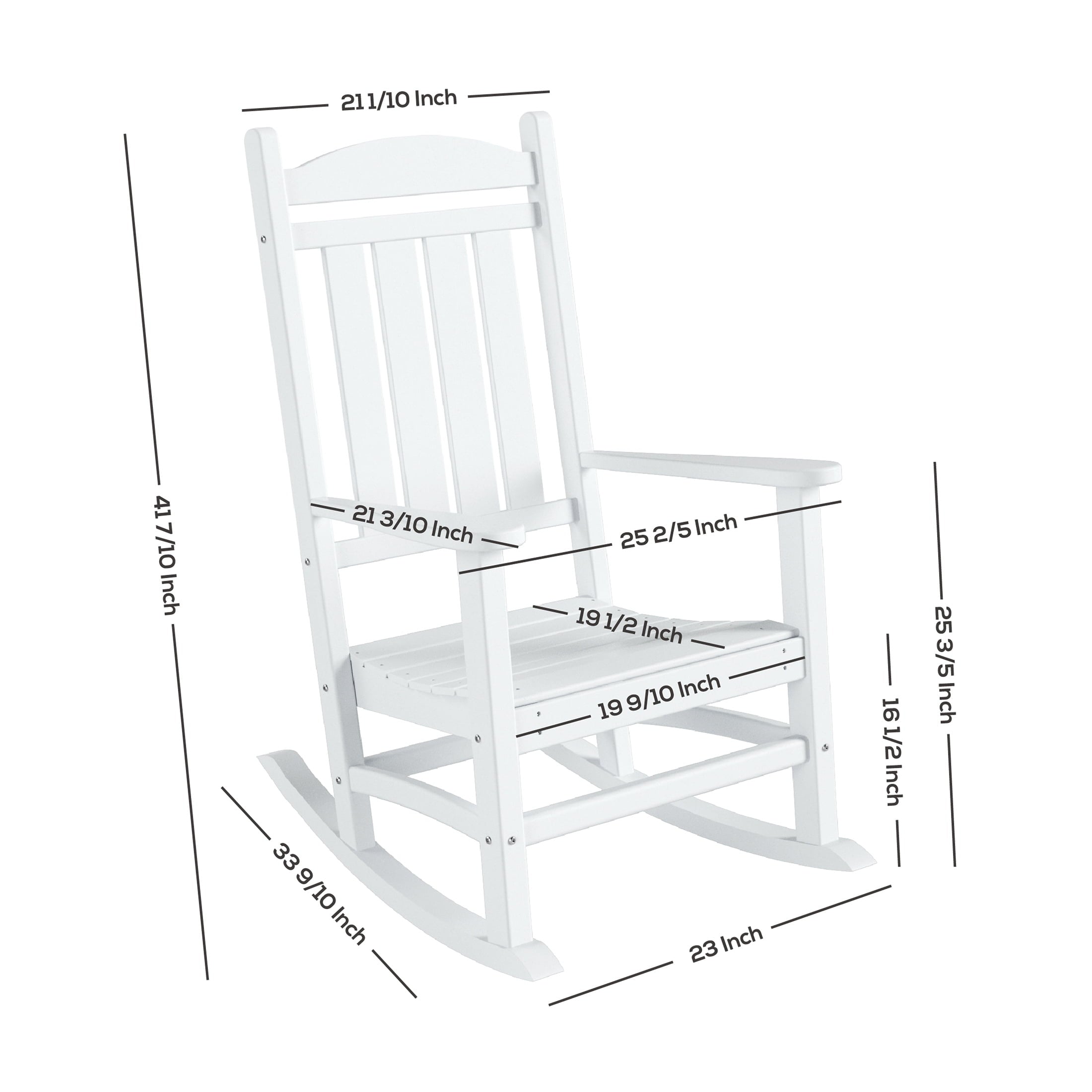 WestinTrends Malibu Outdoor Rocking Chair Set of 2, All Weather Poly Lumber Adirondack Rocker Chair with High Back, 350 Lbs Support Patio Rocking Chair for Porch Deck Garden Lawn, Dark Green