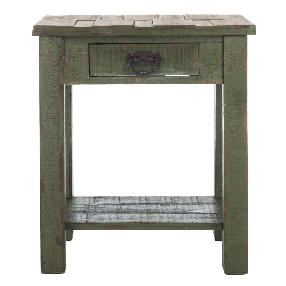 SAFAVIEH Alfred Antique Green Accent Table   21\