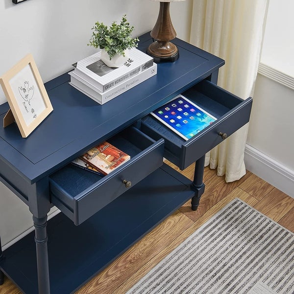 Entryway Table with Storage Drawers Console Table with Shelf