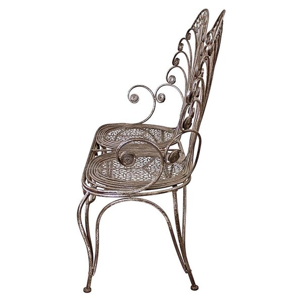 Design Toscano Grand Peacock Metal Garden Loveseat Bench