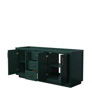 Wyndham Collection Miranda 71 in. W x 21.75 in. D x 33 in. H Double Bath Vanity Cabinet without Top in Green WCF292972DGKCXSXXMXX