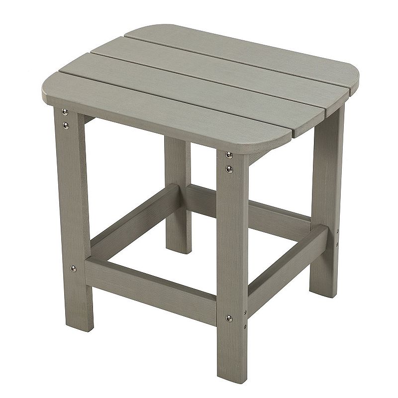 F.C Design Trivia Plastic Side Table Durable， Waterproof， Lightweight， Perfect for Indoor and Outdoor Use