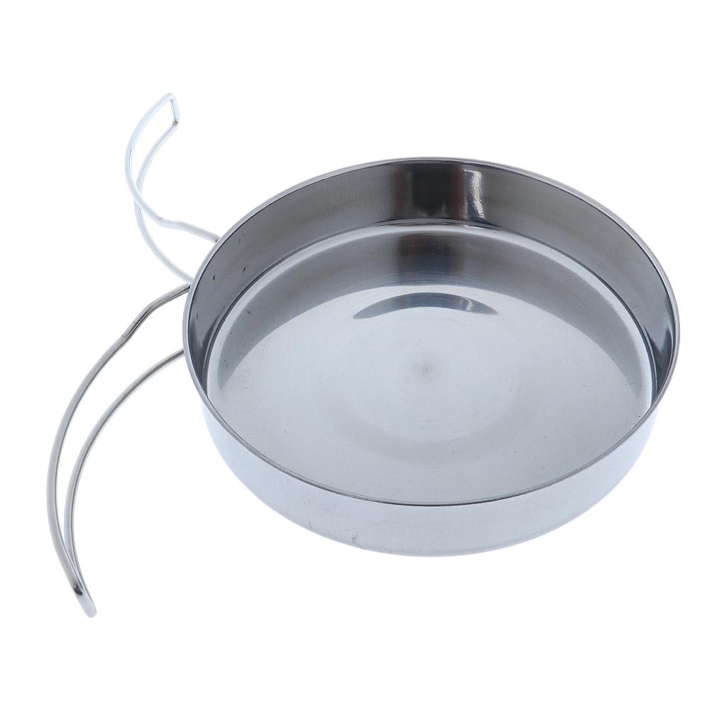 Lightweight Outdoor Camping Cookware Frying pot with Folding Handle 3cm