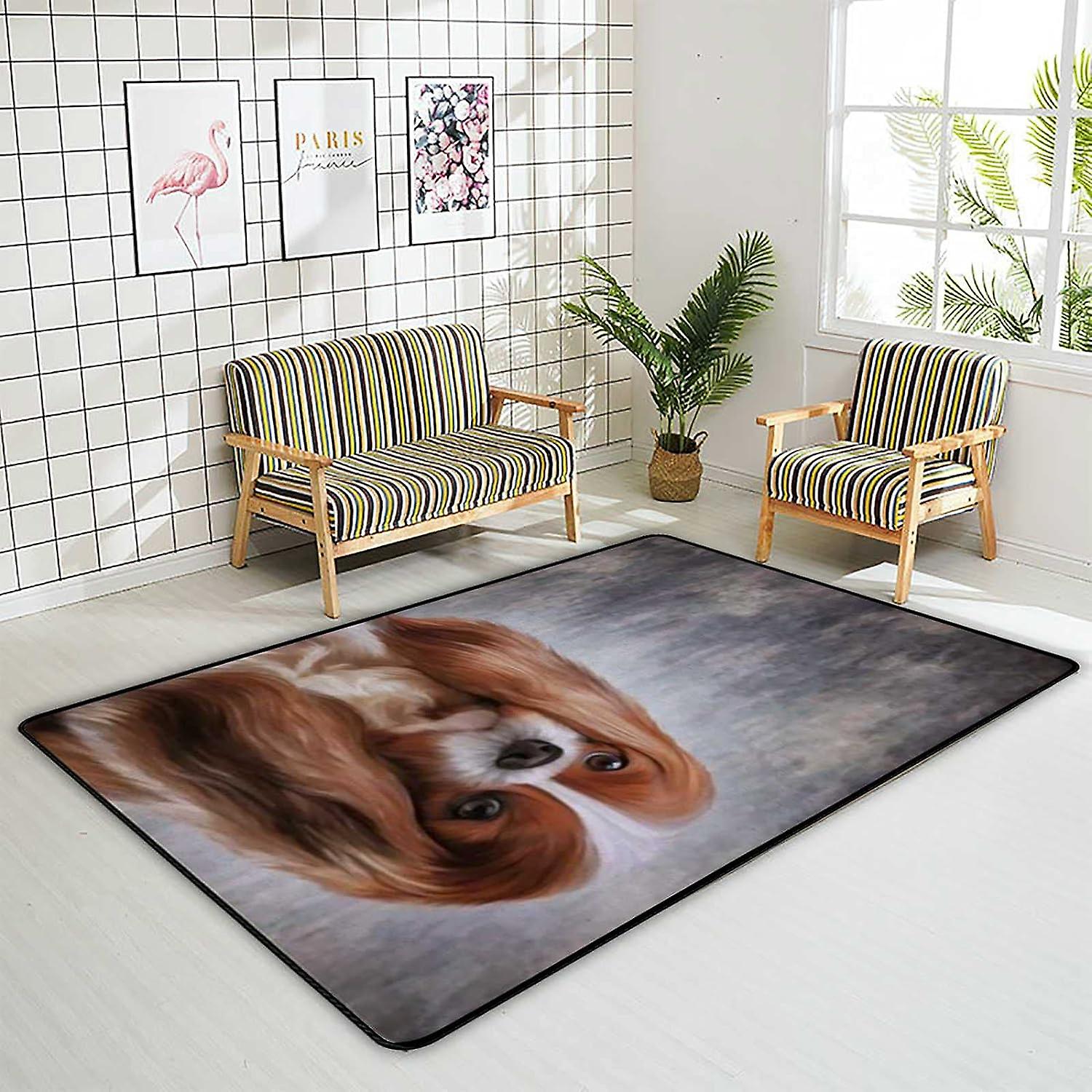 Soft Area Rugs Dogs Dachshunds Puppy And Pumpkins Floor Carpet Mat For Kids Playing Room Hardwood Floor Living Room 72x48in