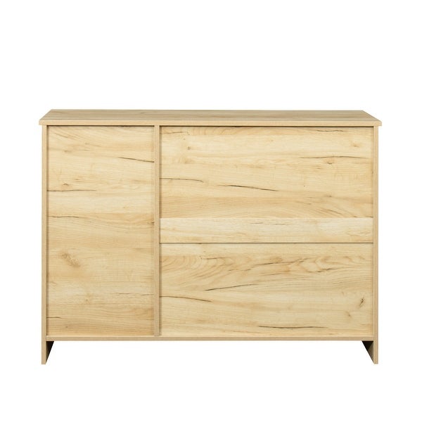 Wood Buffet Sideboard with 2 doors 1 Storage and 2drawers