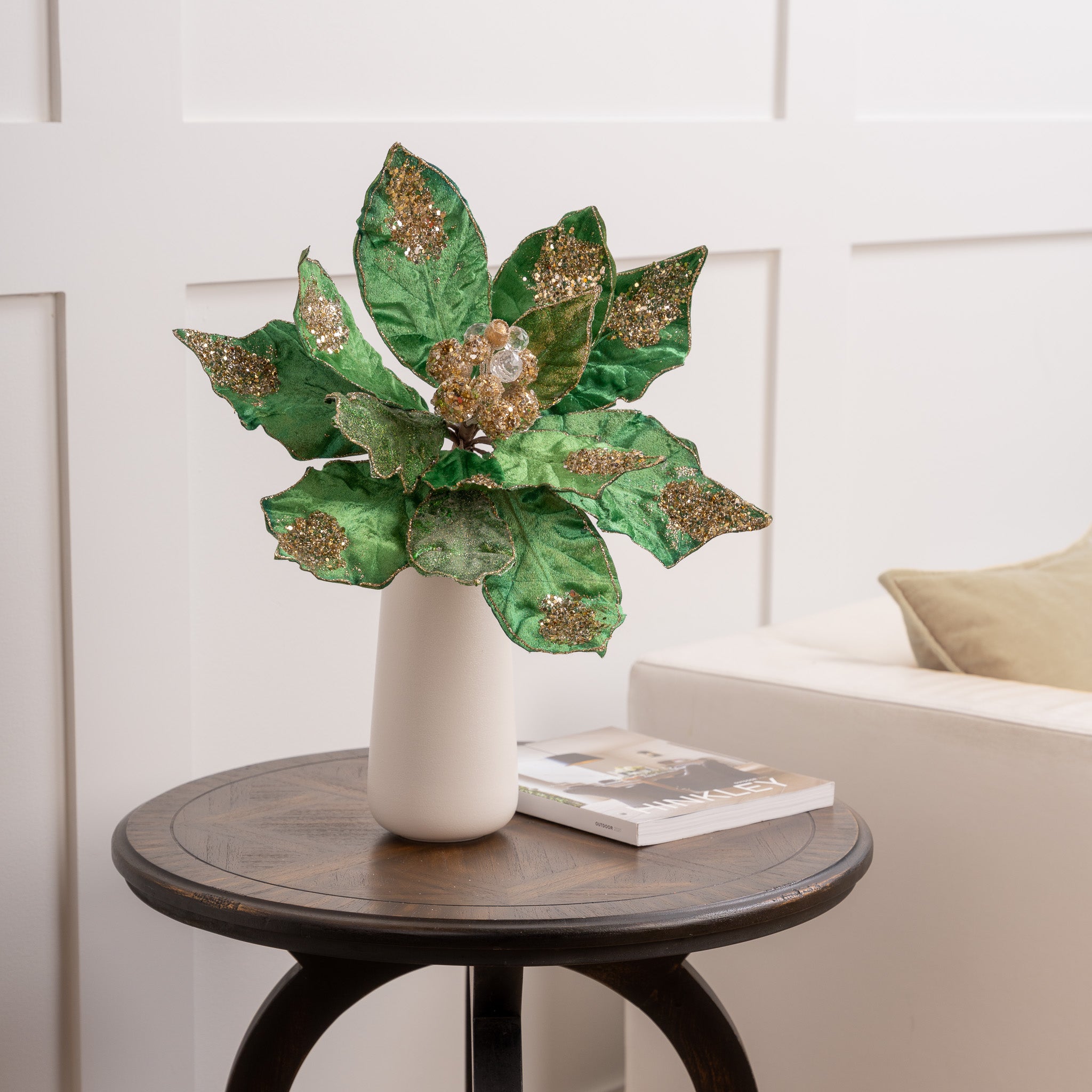 21 Giant Emerald Poinsettia Set Of 2