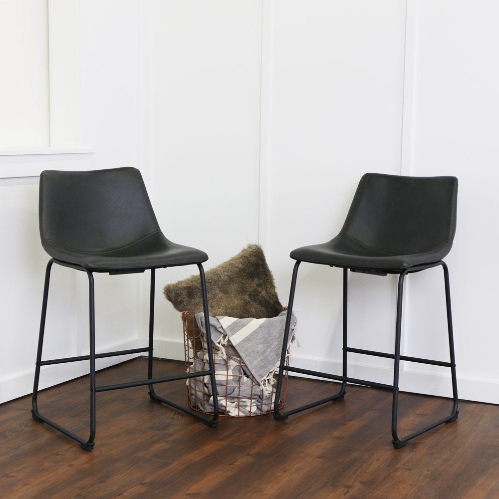 Designs Bar Stool， Black， Set of 2