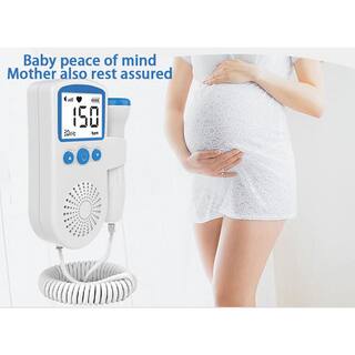 Aoibox Fetal Heart Rate Monitor Home Pregnancy Baby Fetal Sound Heart Rate Detector in Blue HDDB1537B