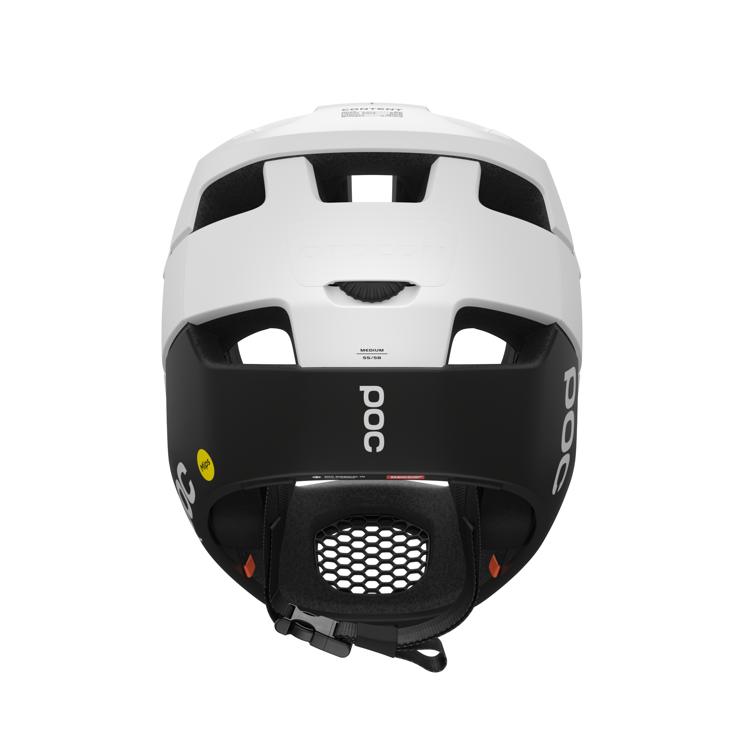 POC Otocon Race MIPS Full Face Helmet - Hydrogen White-Uranium Black Matt