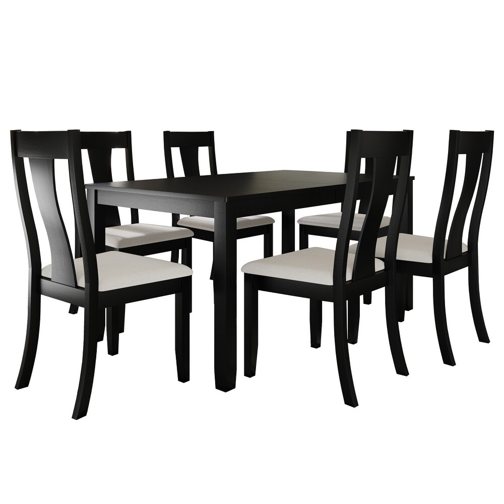 CraftPorch Vintage Style 7 piece Wooden Dining Set