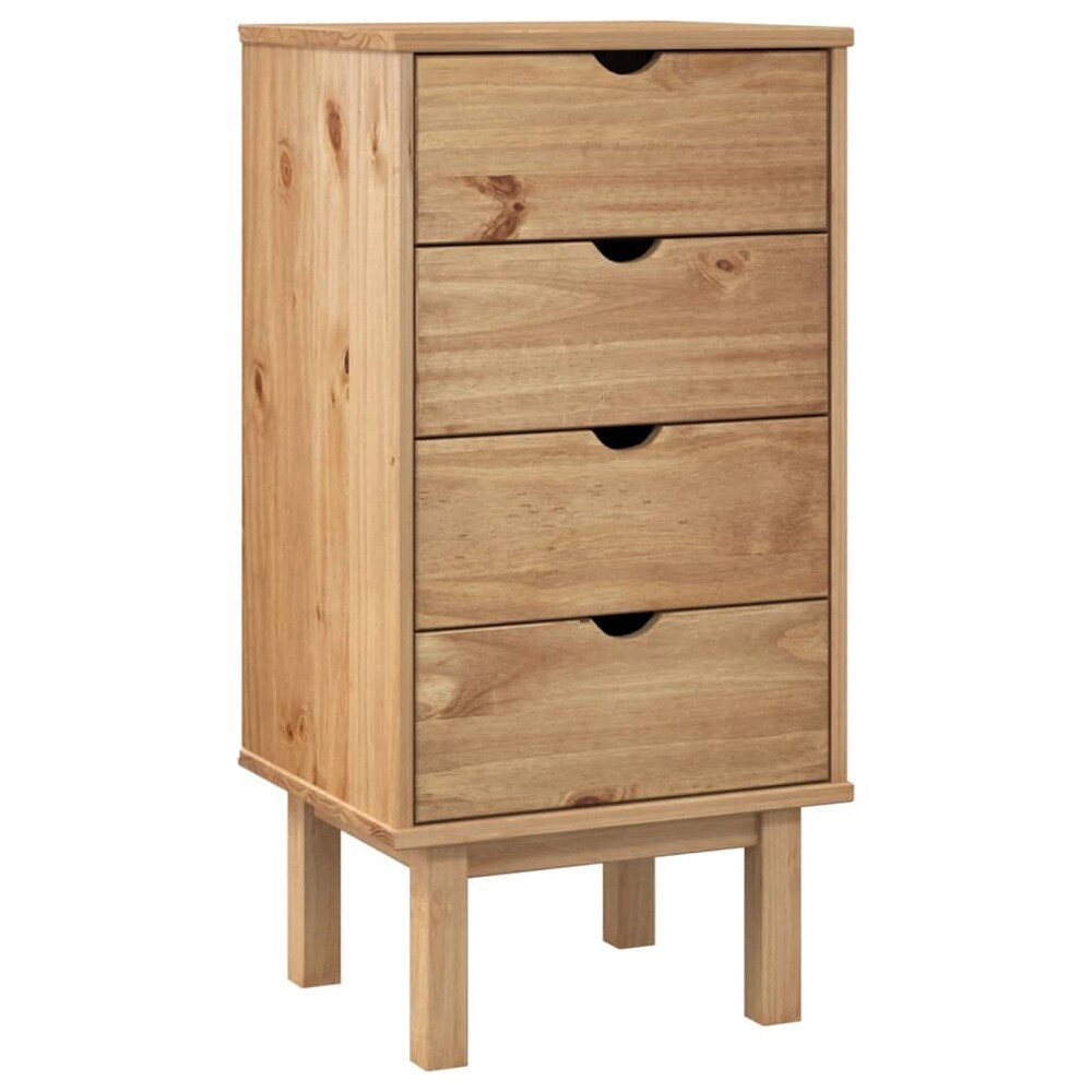 vidaXL Cabinet Dresser Drawer Chest Cabinet with Drawers OTTA Solid Wood Pine