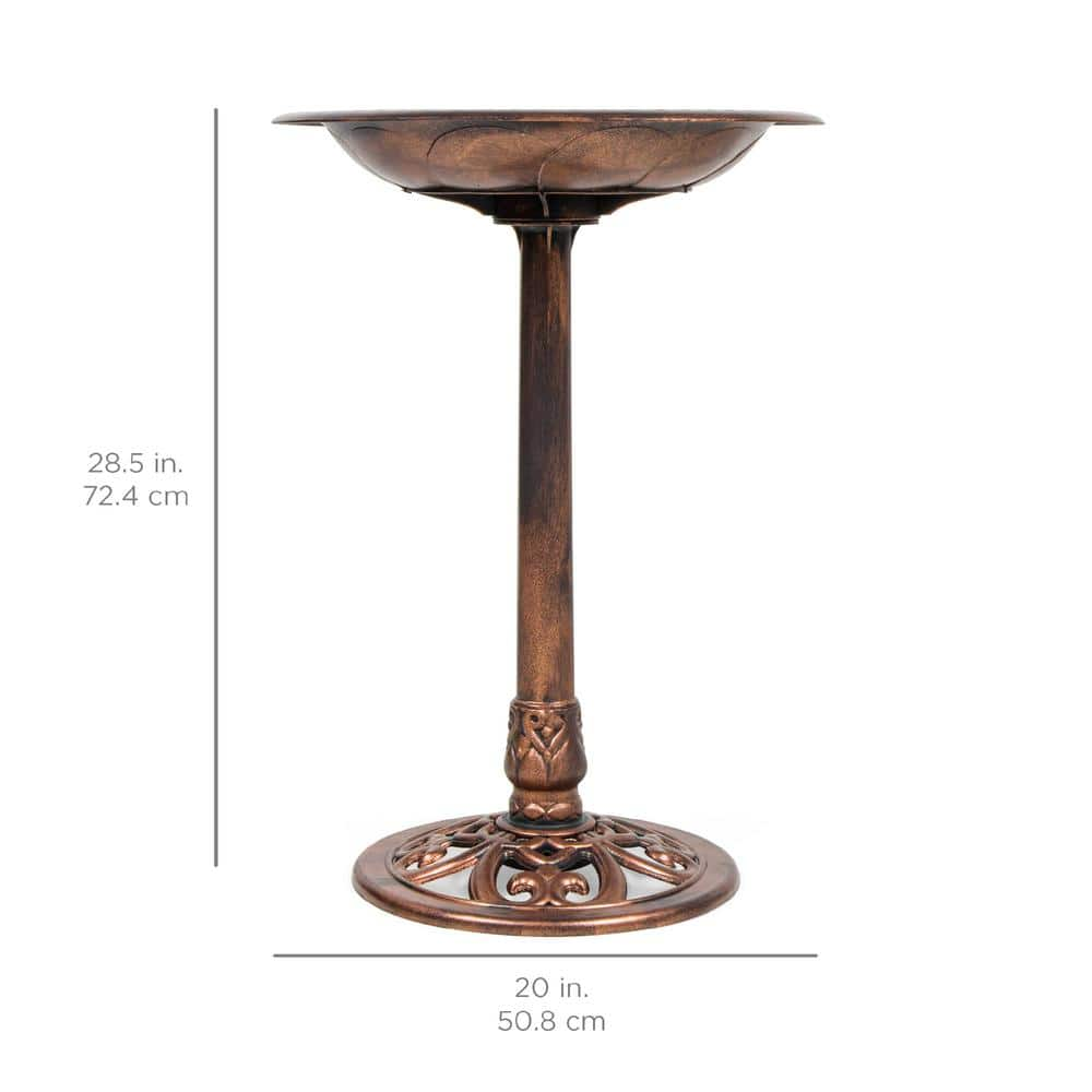 Best Choice Products Pedestal Copper Birdbath SKY4606