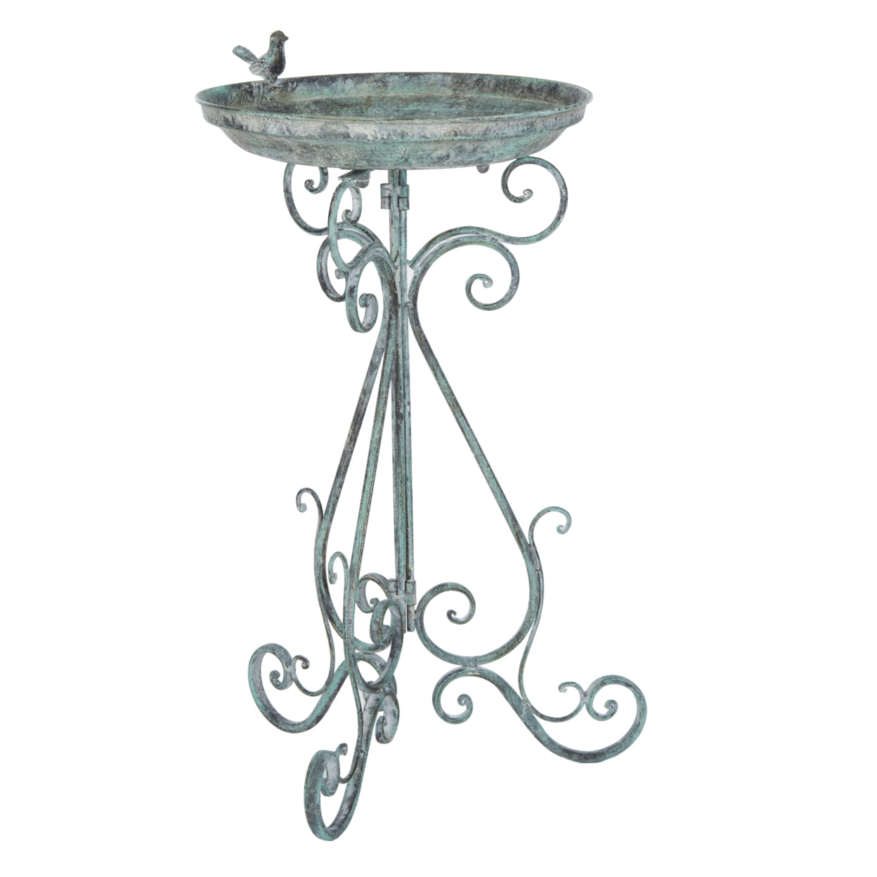 SAFAVIEH Outdoor Collection Ashlan Bird Bath Ant Dark Green