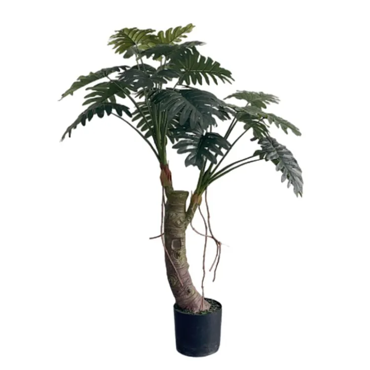 Low Price High Quality Artificial Potted Tree Large Leaf Philodendron Schott Tree for Garden Home Decoration Landscape Arboles