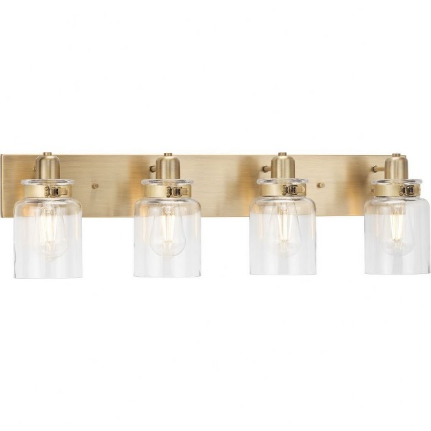 Progress Lighting Calhoun 4 light Vintage Brass Bath Vanity