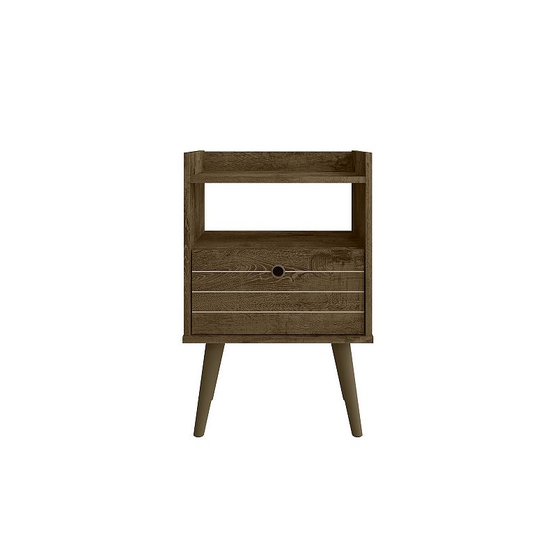 MANHATTAN COMFORT Bogart Mid-Century Modern Nightstand Table