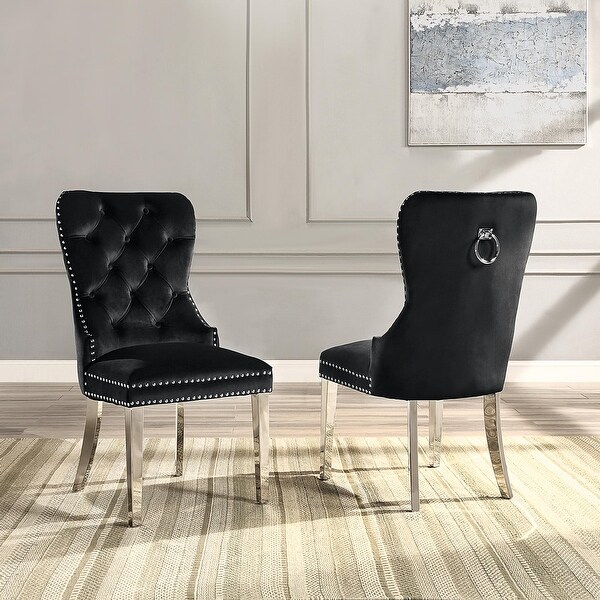 Modern Velvet Dining Chairs Set of 2