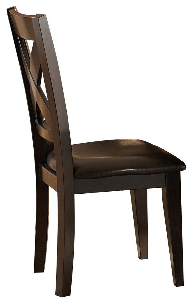 Creekmore Casual Modern 2 Dining Chair  Merlot   Transitional   Dining Chairs   by AMOC  Houzz