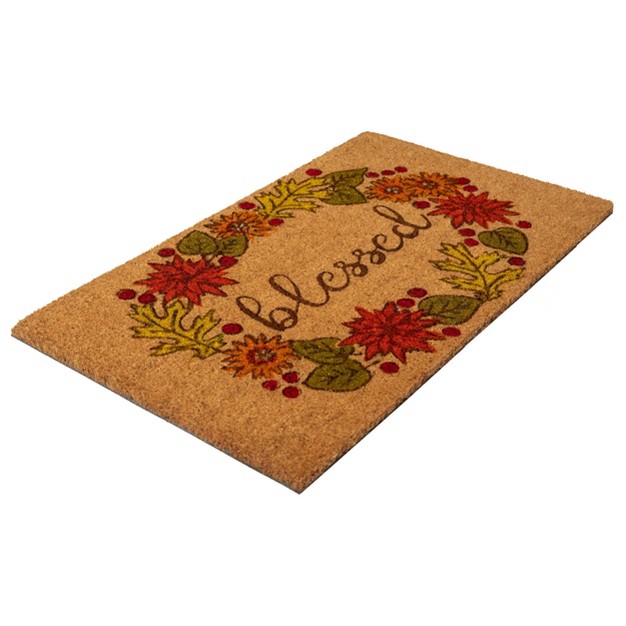 X 2 x27 4 quot Blessed Indoor outdoor Coir Doormat Entryways