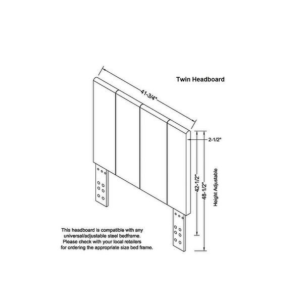 Porch and Den Harman Adjustable Upholstered Conversion Headboard - - 20831055