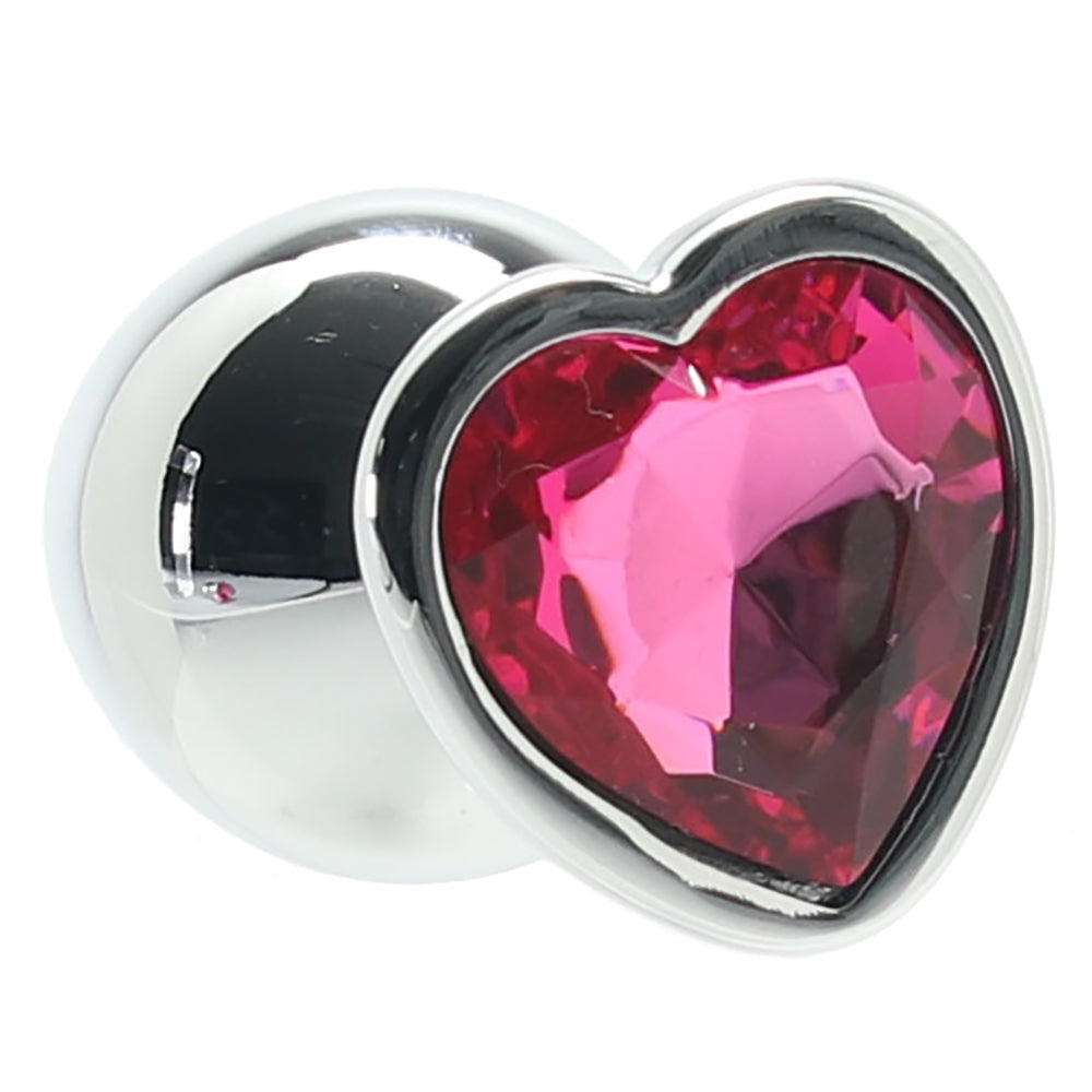 Ouch! Pink Heart Gem Plug in Medium