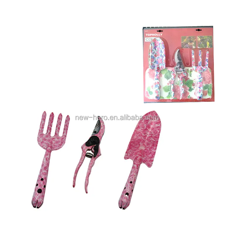 Heavy Duty Aluminum Gardening Tools Floral Print Manual Hand Garden Tool Flower Printing Yard Plant Supplies Gifts for Women Men