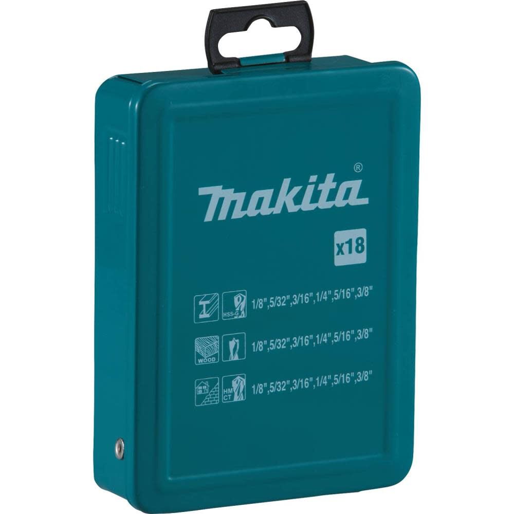 Makita 18 Pc. Assorted Drill Bit Set D-59178 from Makita