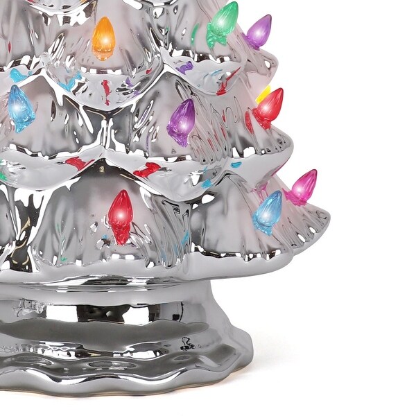 Silver Ceramic Christmas Tree