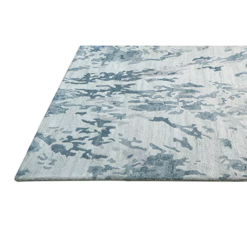 Weave and Wander Orwell Blue Abstract Area Rug