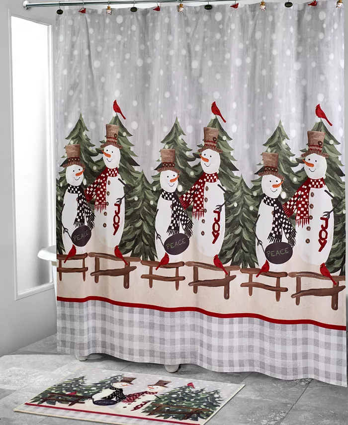 Avanti Country Friends Holiday Resin Shower Curtain 72 x 72