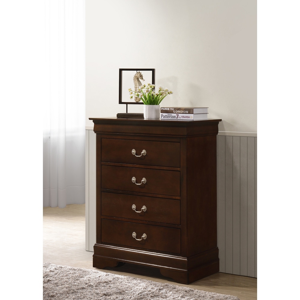 Louis Phillipe 4 Drawer Chest of Drawers (31 in L. X 16 in W. X 41 in H)