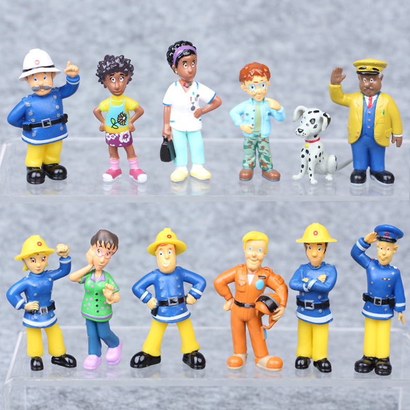 luethbiezx 12Pcs/Set Firefighter Kids Toys PVC Dolls Collection Children Xmas Christmas Birthday Gifts