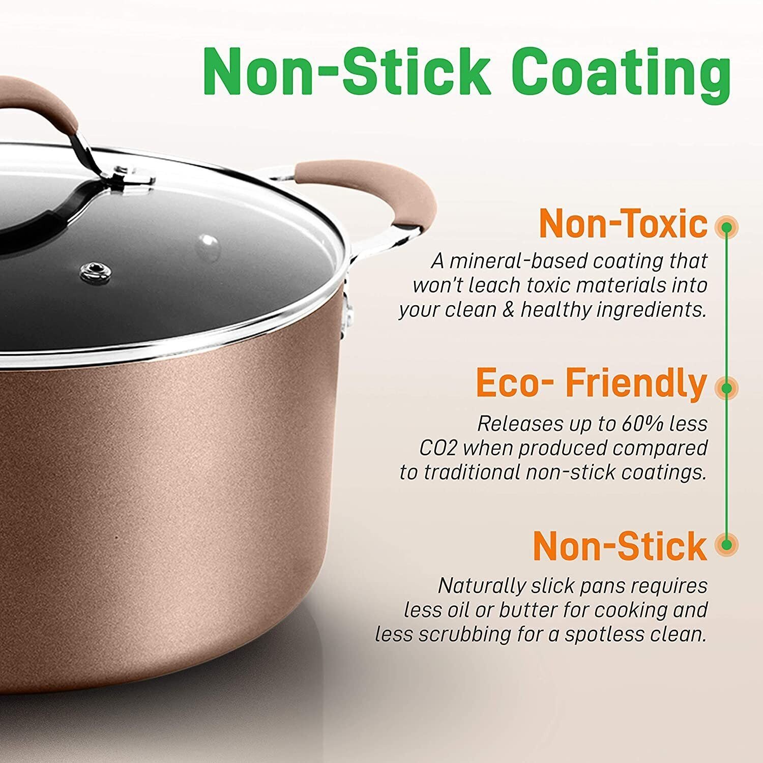 NutriChef 5 Quart Dutch Oven Pot Non-Stick High-Qualified Kitchen Cookware