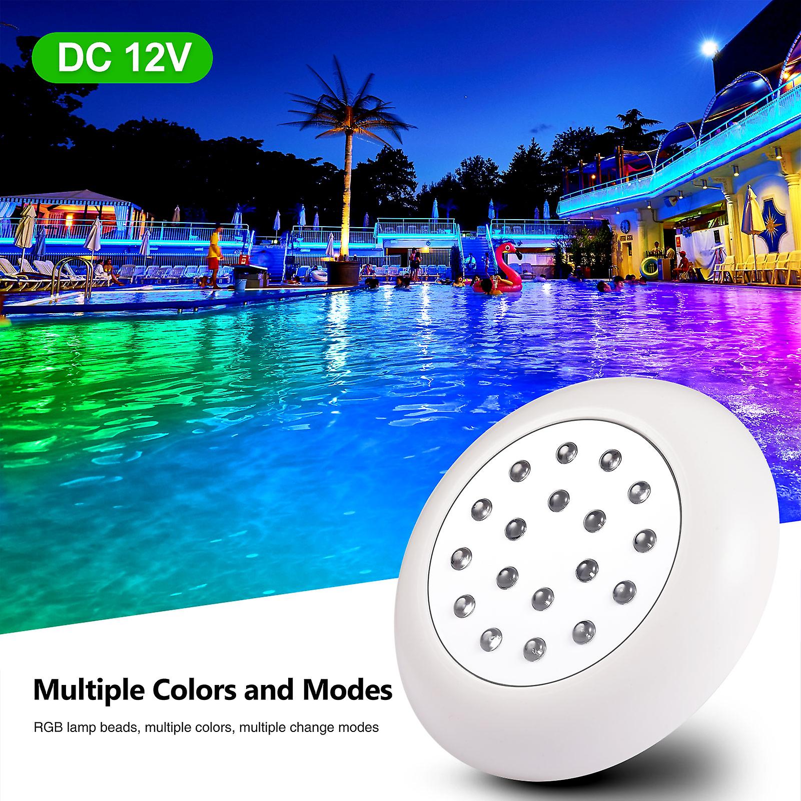 Dc12v 12w Led Pool Lights，rgb Color Changing Pool Lights Swimming Pool Light Inground Underwater Lights For Pool Pond Bathtub Hot Tub Party No.230150