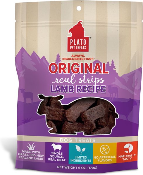 Plato Original Real Strips Lamb Dog Treat