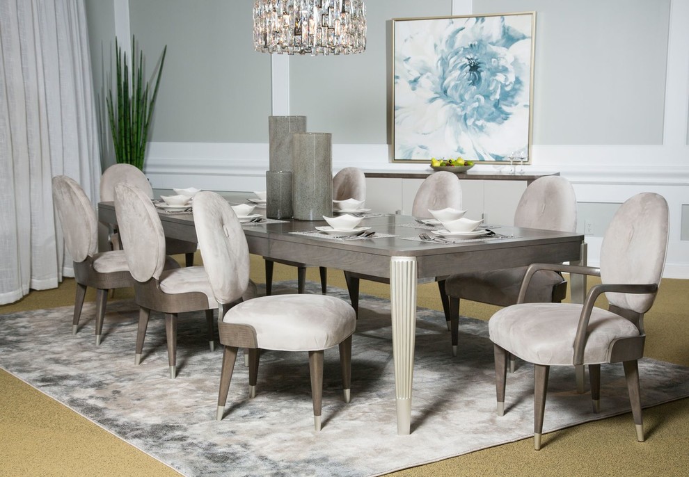 AICO Michael Amini Roxbury Park Arm Chair   Midcentury   Dining Chairs   by Unlimited Furniture Group  Houzz