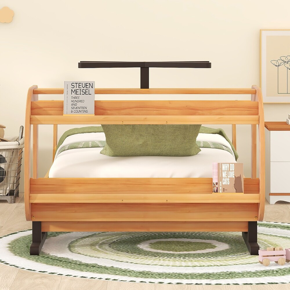 Unique Plane Style Platform Twin Bed with Rotatable Propeller