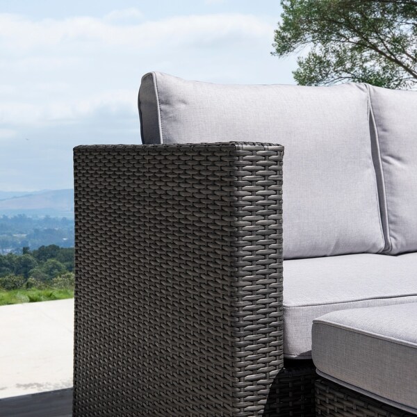 Corvus Trey Outdoor 6piece Aluminum Resin Wicker Sofa Set