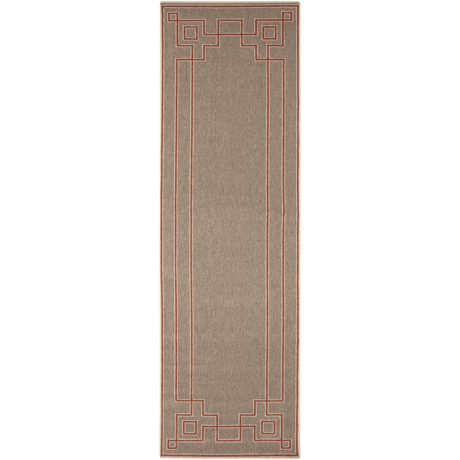 Alfresco Outdoor Rug in Rust & Camel