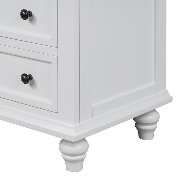 End Table Sofa Table Storage Cabinet with 3 Drawers and Pull out Tray