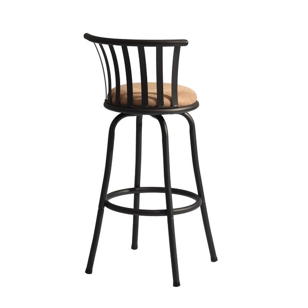 Swivel Counter Height Brown Bar Stools， Set of 2