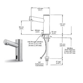 Delta Battery-Powered Touchless Single Hole Bathroom Faucet in Chrome DEMD-311LF