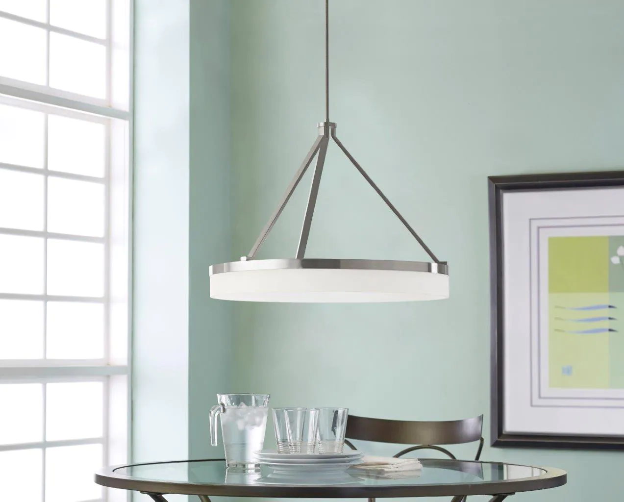 Origin 21 CPL11BNK Lynnpark Brushed Nickel Modern/Contemporary Cylinder LED Pendant Light