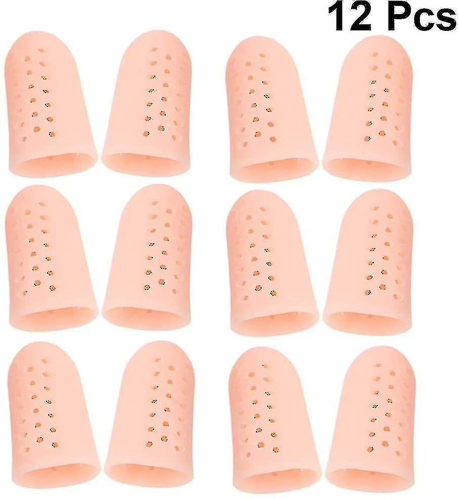 12pcs Gel Toe Cap Toe Protector Cushions Pads Guard Separator For Bunion Hammer Toe Callus