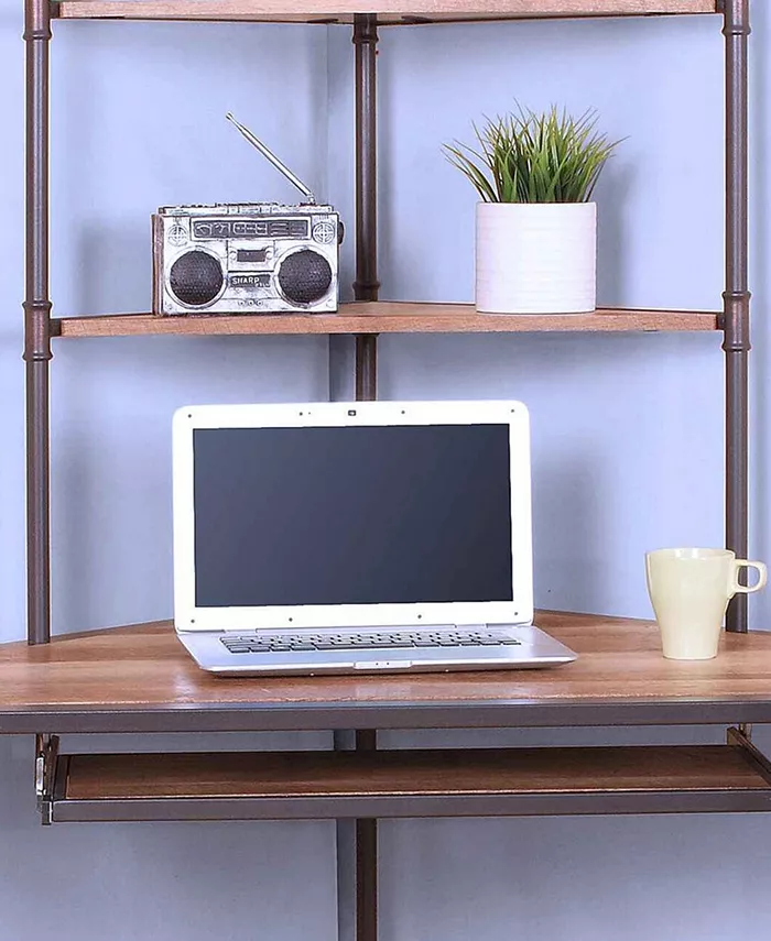 Furniture of America Kurzal and Copper Corner Desk