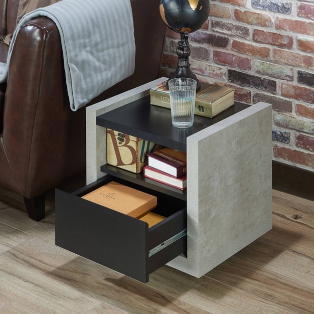 Briggin Industrial End Table Black Homes Inside Out